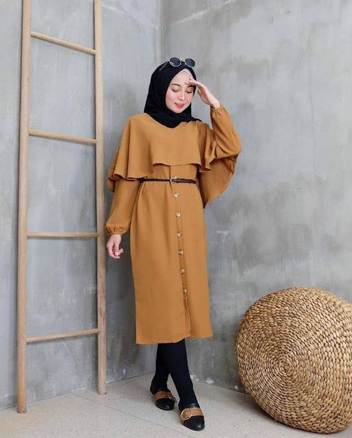 TUNIK CAPE / LONG TUNIK / TUNIK LAYER / TUNIK KANCING