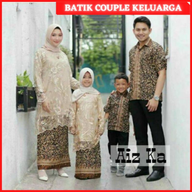 Batik Couple Keluarga Brokat Modern