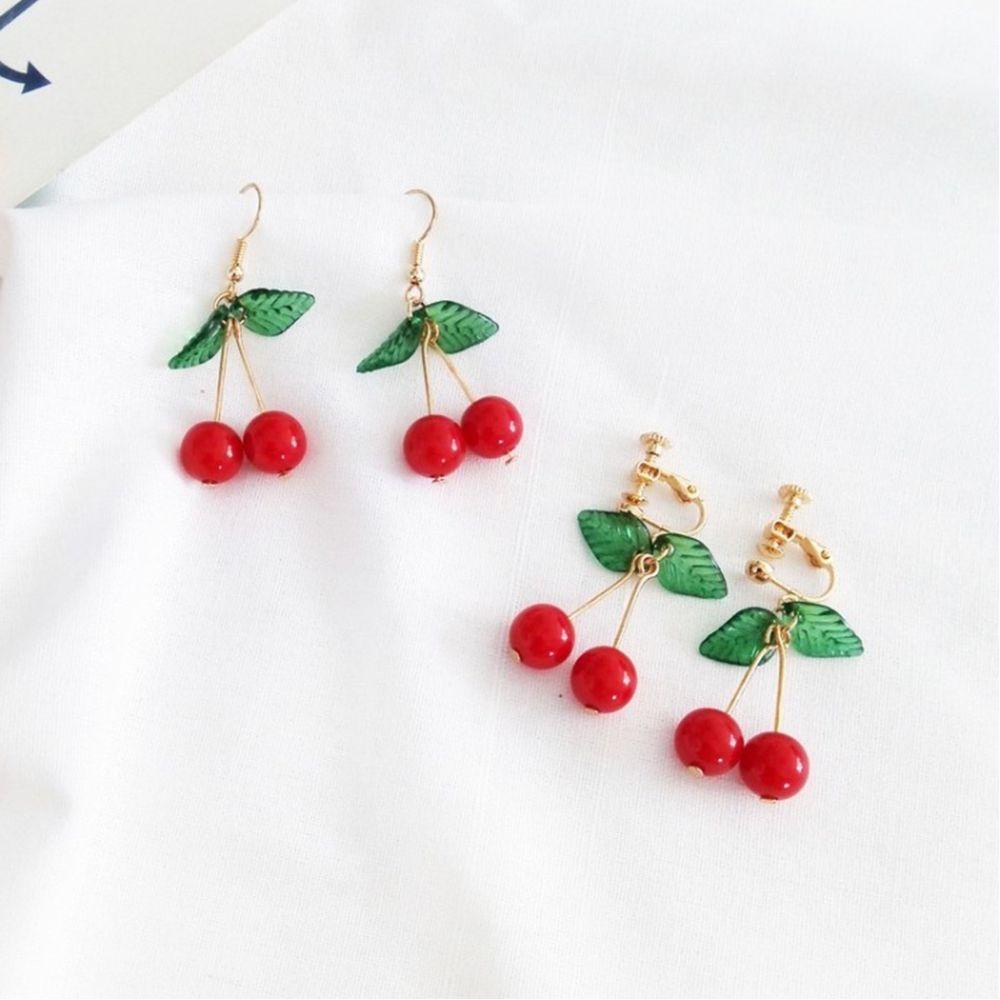 Needway Drop Earrings Gadis Cantik Untuk Pelajar Wanita Fashion Klip Telinga