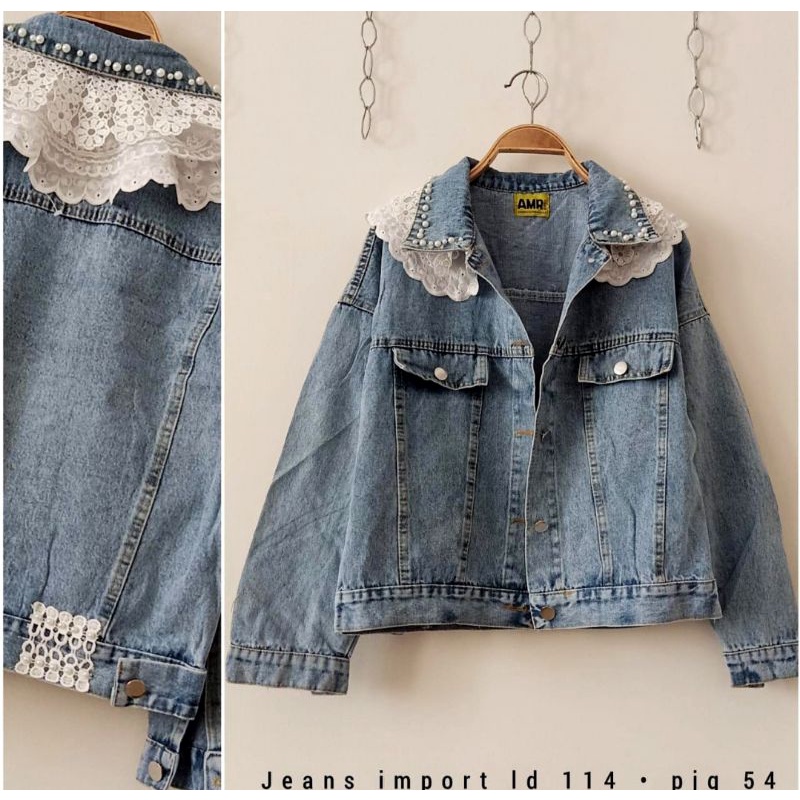 NEW ARIVAL JACKET JEANS MIX RENDA IMPORT