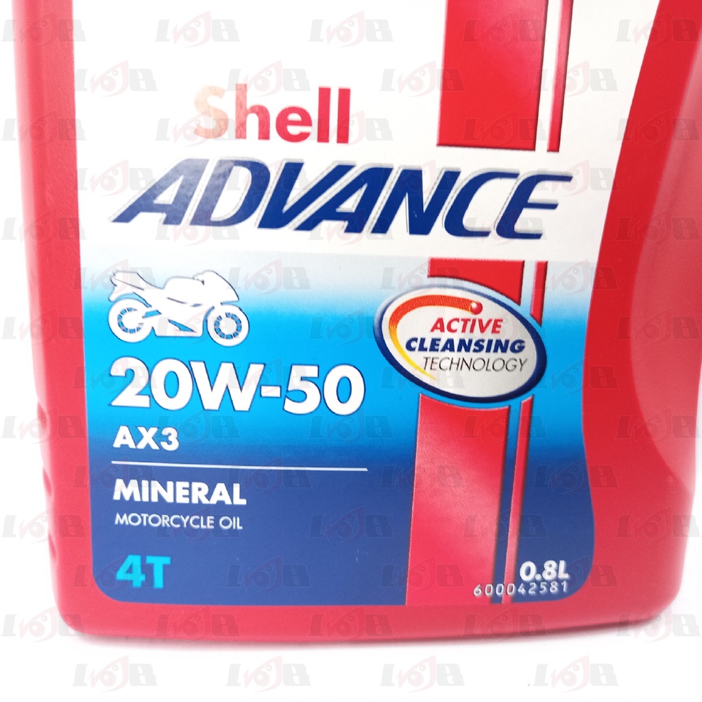 Oli Shell Advance AX3 Premium Mineral 800ml Motor Bebek 4T API SG JASO MA 0.8L