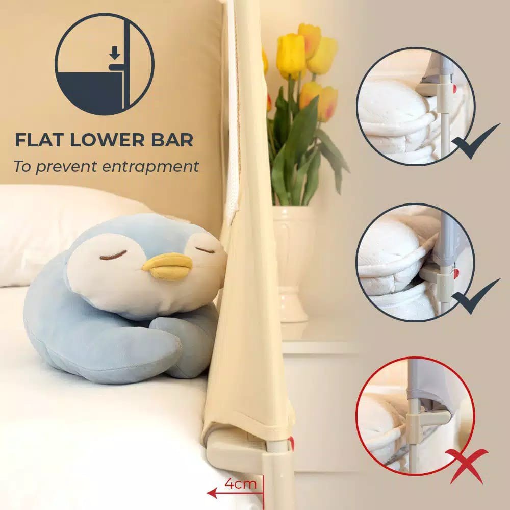 Baby Bedrail BedGuard Fence SKIDA Extra Tall Bedrail Pagar Pengaman Kasur Anak Bayi arevyonlineshop