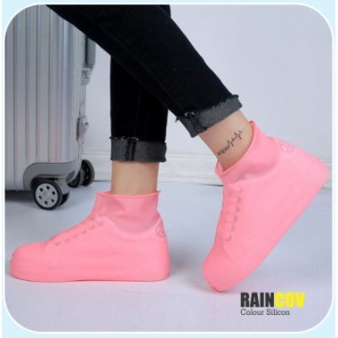 paketan 6 pcs Raincov Colour Silicon Cover Pelindung Sepatu 3 Pasang