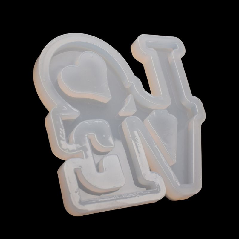 SIY  Handmade English Letters Love Pendant Silicone Jewelry Resin Mold Resin Casting Mold Jewelry Making Tools