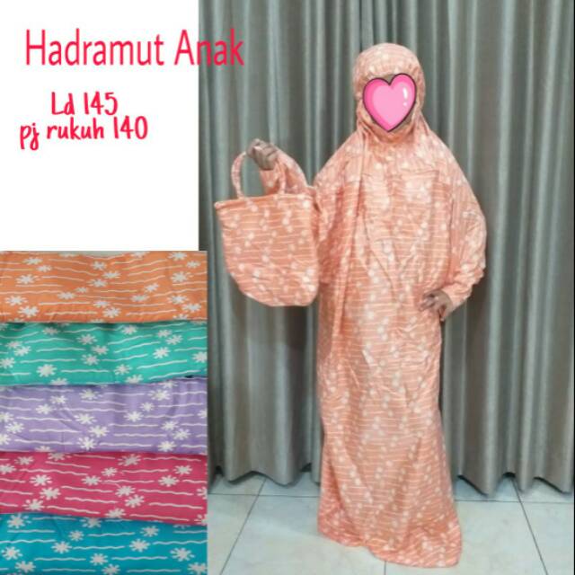 Mukena hadramaut / terusan anak tanggung SD / SMP