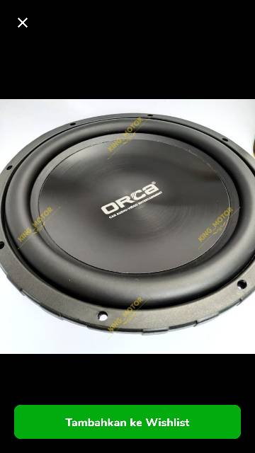 Subwoofer 12 Inch Single Coil ORCA RC-1268WF/RC1268WF