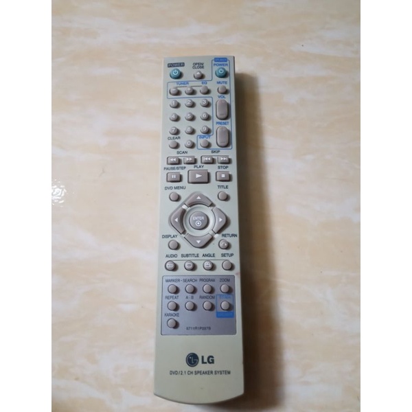 Remote dvd lg