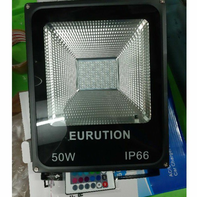 lampu sorot RGB 50 Watt Eurution tembak red green blue 50w