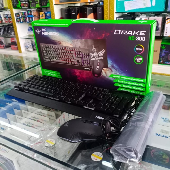 PROMO Keyboard + Mouse + Mousepad Gaming NYK KC-300 Original