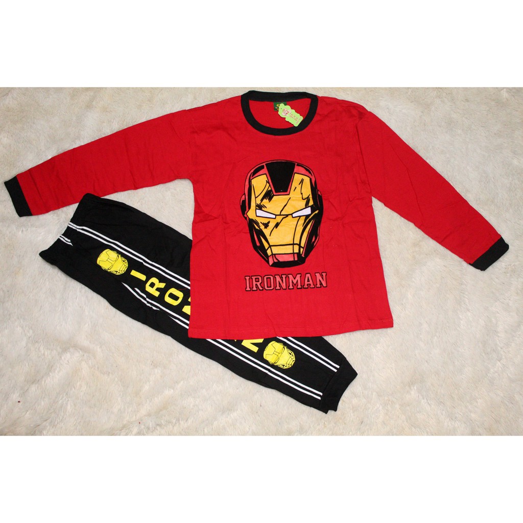 Setelan baju tidur piyama super hero size jumbo 11-13 tahun