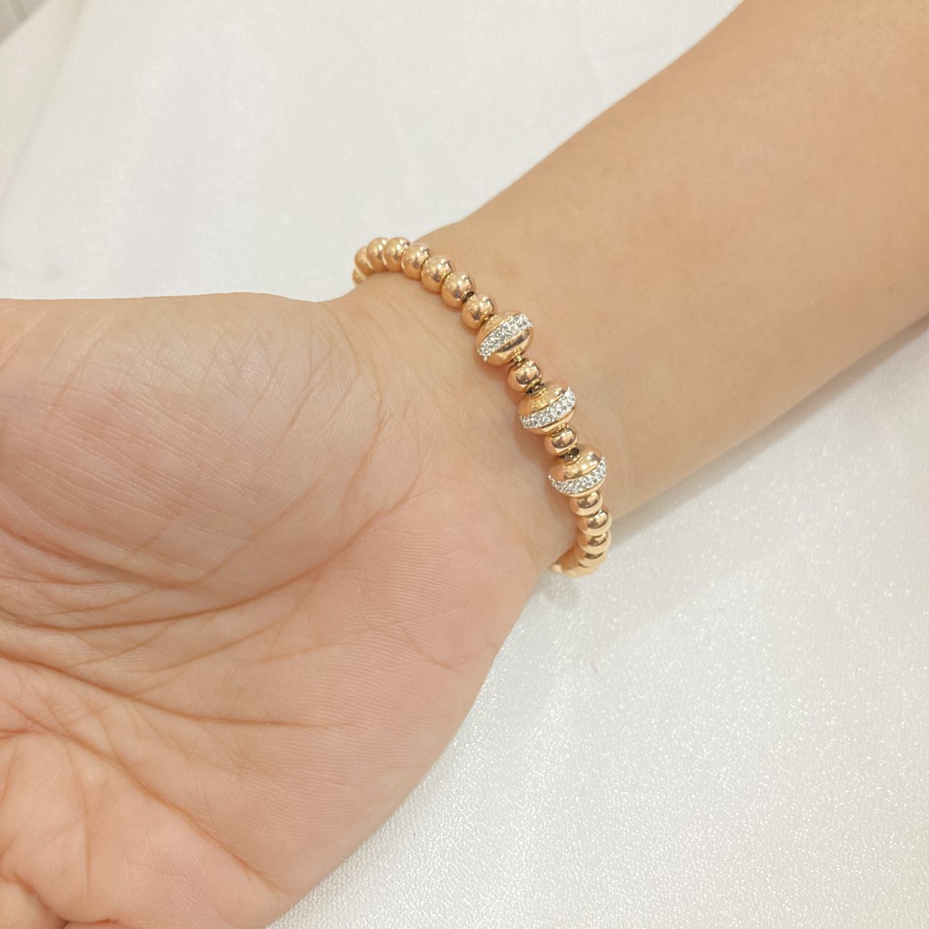 Gelang Tangan Model Serut Titanium Asli Fashion Wanita