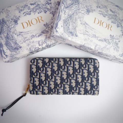 DIOR OBLIQUE VOYAGEUR LONG WALLET