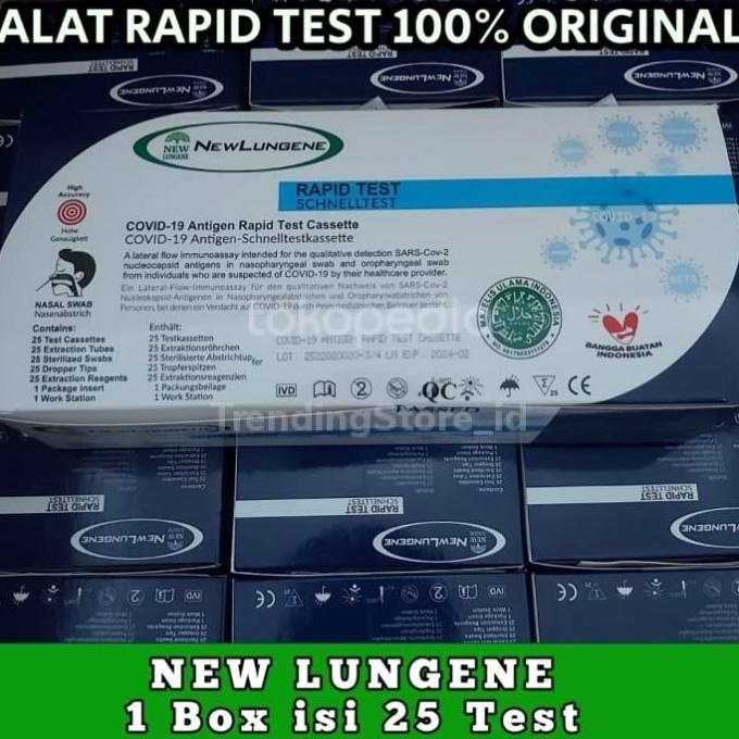 SWAB ANTIGEN 1 BOX ISI 25 TEST ALAT RAPID TEST SWAB ANTIGEN LUNGENE