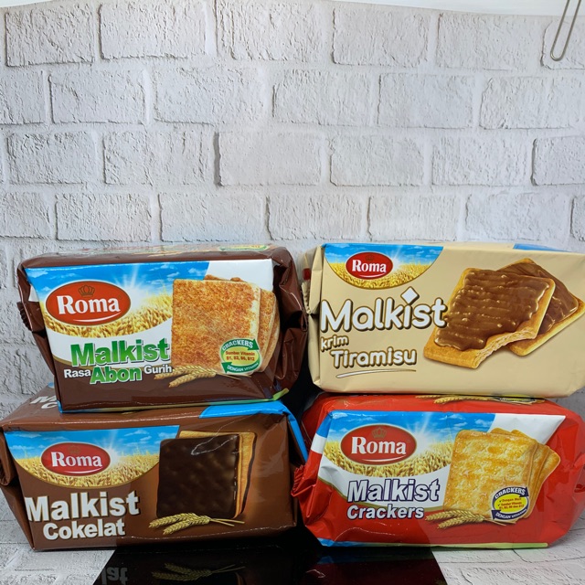 

Roma Malkist Crackers Abon Cokelat Tiramisu 135gram Kotak PROMO MURAH