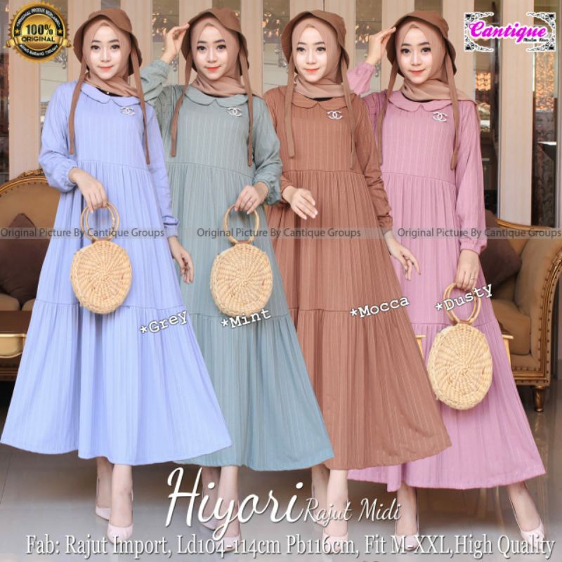 HIYORI RAJUT MIDI DRESS