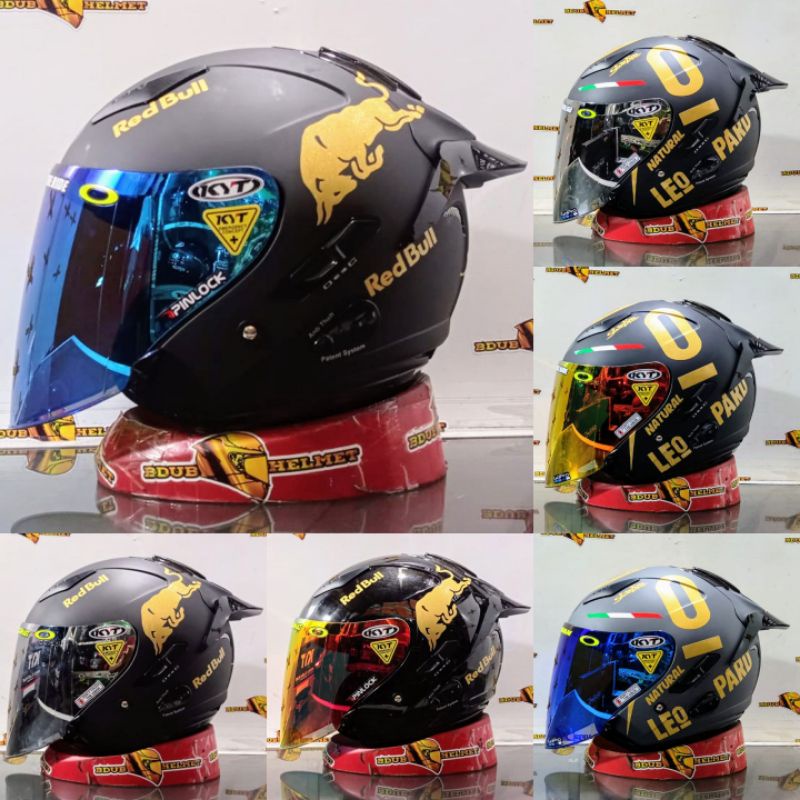 Jual Helm kyt galaxy slide flat R black doff/hitam dof paket ganteng