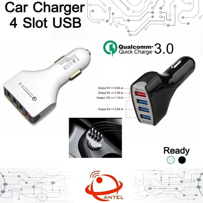 Charger mobiL Car Charger 4usb Adapter MOBIL USB CAR CHARGER 4 USB