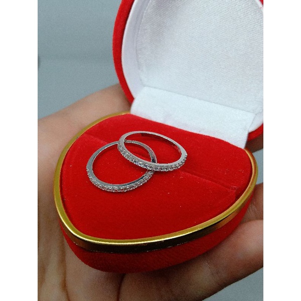 cincin listring mp + mp solitaire mp / cincin perak asli silver 925 lapis emas/ cincin fashion