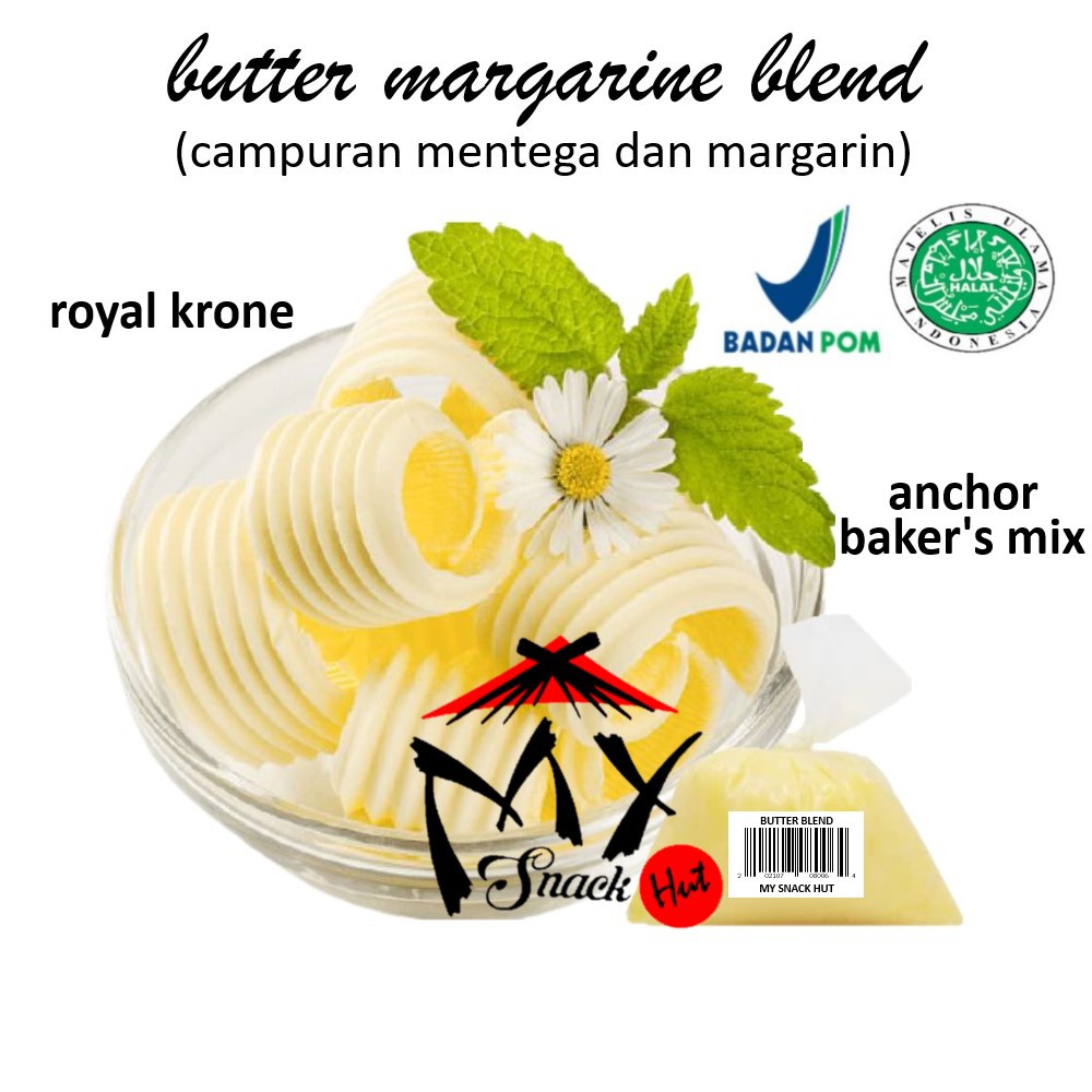 

BLEND BUTTER MARGARINE 100GR - CAMPURAN MIX MENTEGA ANCHOR BAKER'S ROYAL KRONE CORMAN SUBSTITUTE