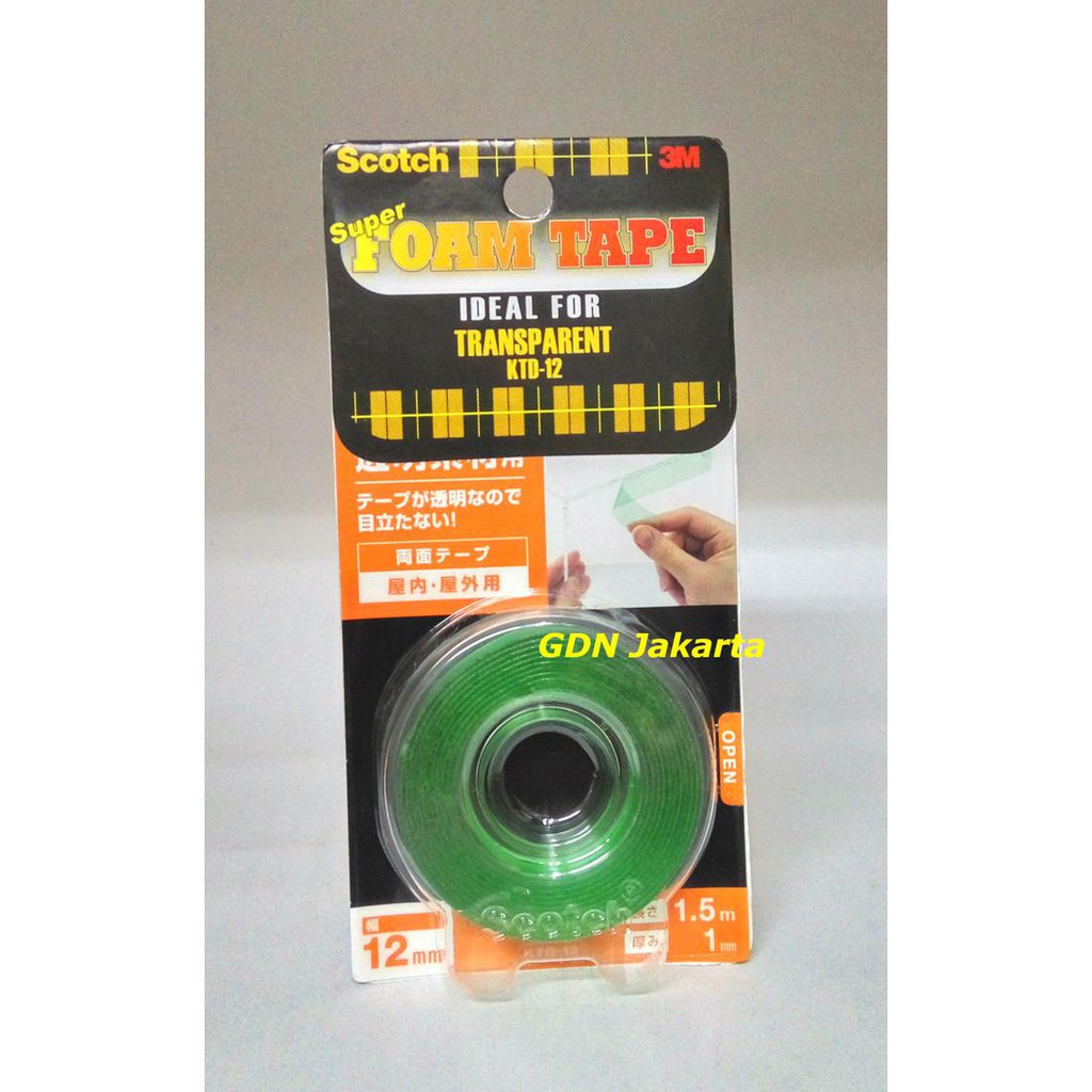 

ONSALE 3M Scotch Super Strong Double Sided Tape For Transparent, KTD-12