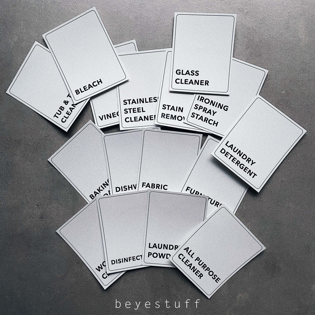 

MINIMALIST LABEL - Standart Cleaning & Laundry Label Package