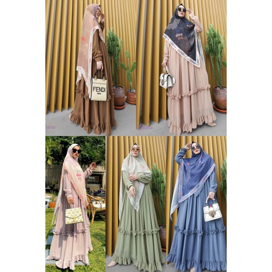 ZAHAWLA SYARI EL.DEENA BY KANAYA_Gamis Syar'i Eldeena Kekinian Terlaris Termurah Bestseller