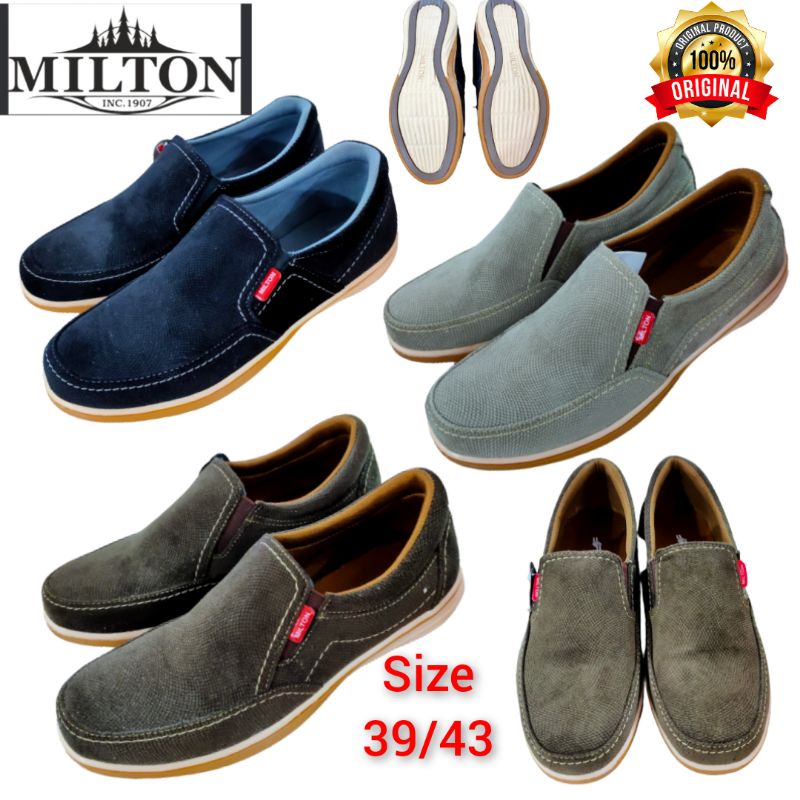 ORIGINAL/SEPATU MILTON SLIP ON/SEPATU PRIA/SEPATU SANTAI ORIGINAL MILTON