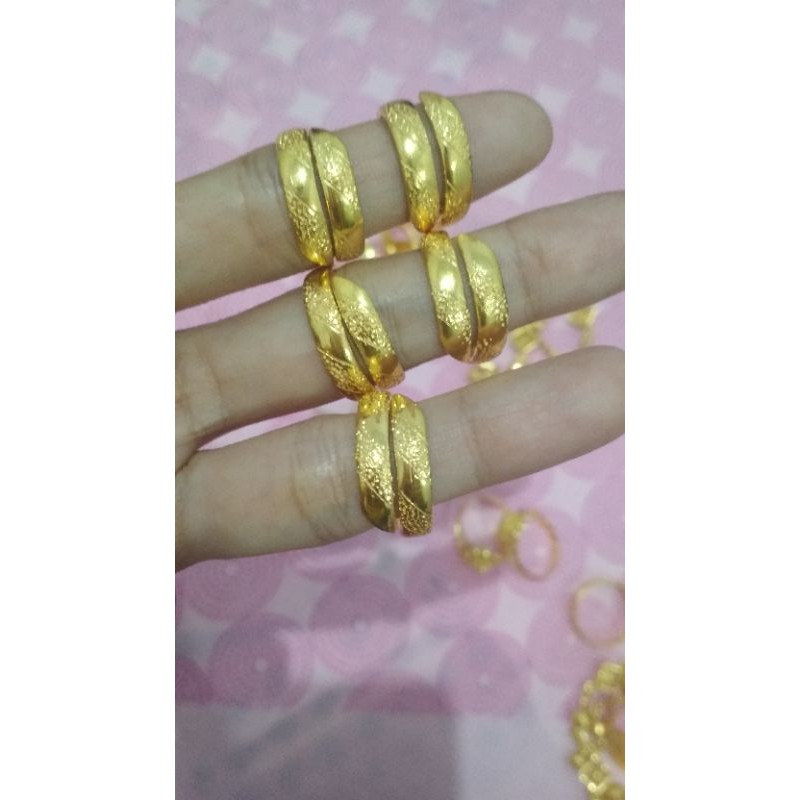 cincin lapis emas 24k lapis kistal