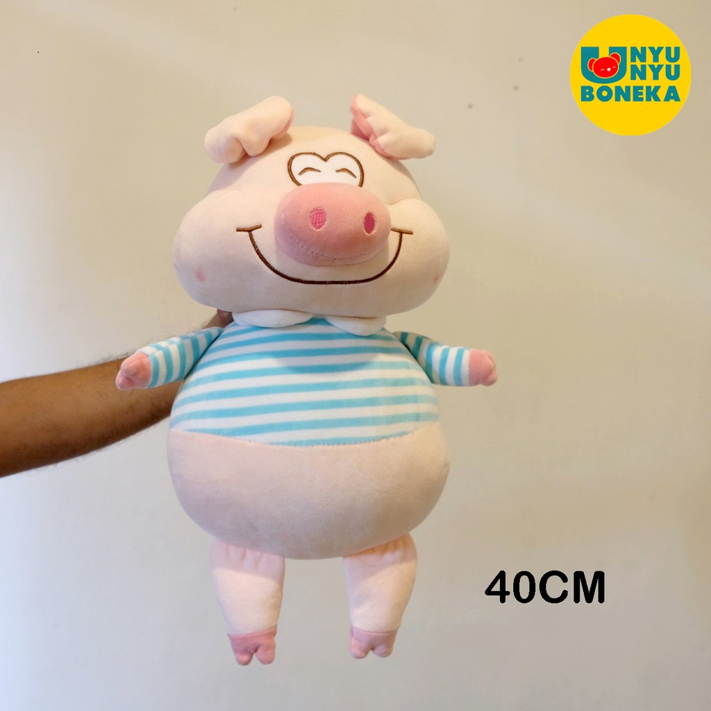 Boneka Pig animal tshirt stripe import animal babi kado ultah