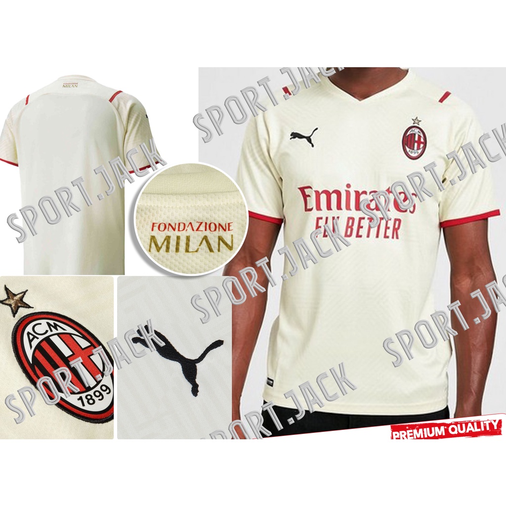 Jual JERSEY SEPAK BOLA GRADE ORI MILAN AWAY TERBARU 2021 2022 / JERSEY