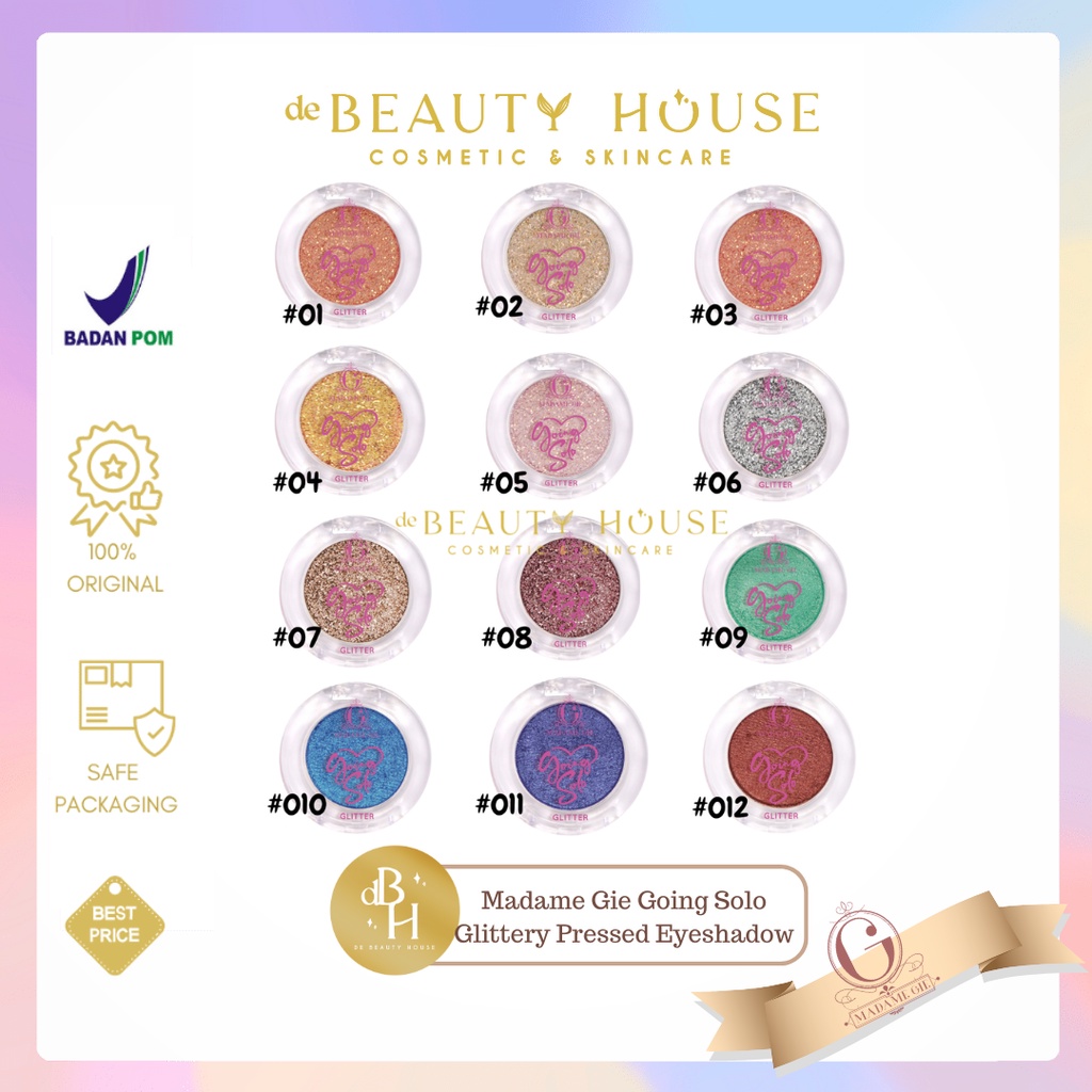MADAME GIE Going Solo Glittery Pressed Eyeshadow