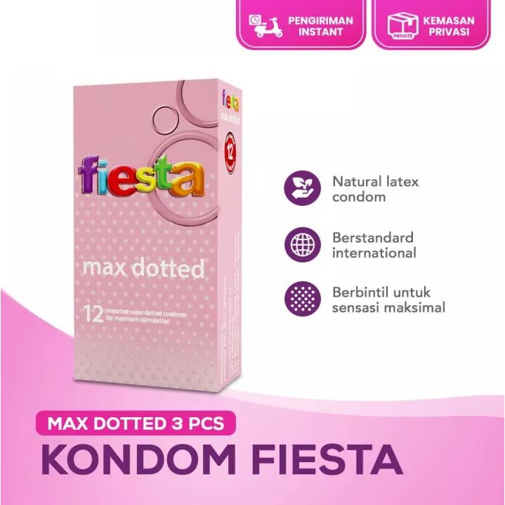 KONDOM FIESTA MAX DOTTED - PRIVASI - ISI 3 12