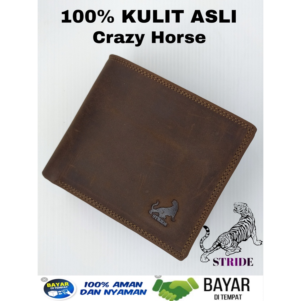 Dompet Pria Crazy Horse Kulit Asli - Dompet Kulit Asli Crazy Horse - Dompet Kulit Asli Pria Original Terbaru 2021