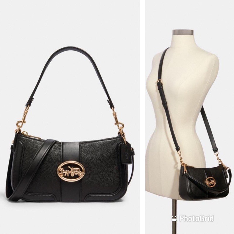 Coach Georgie Shoulder Bag Black tas original kulit asli | tas slempang