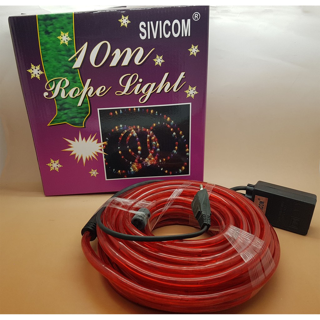 LAMPU HIAS NATAL LAMPU SELANG 10M ROPE LIGHT 8 Variasi Cahaya MERAH