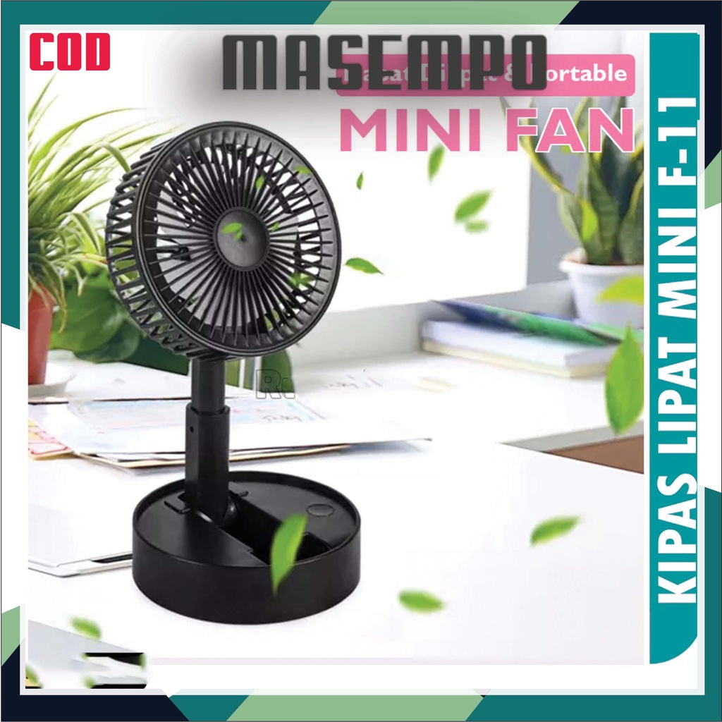 Kipas lipat mini usb F11/ Kipas Angin Portable / USB Rechargeable Mini Desk Fan,  kipas belajar