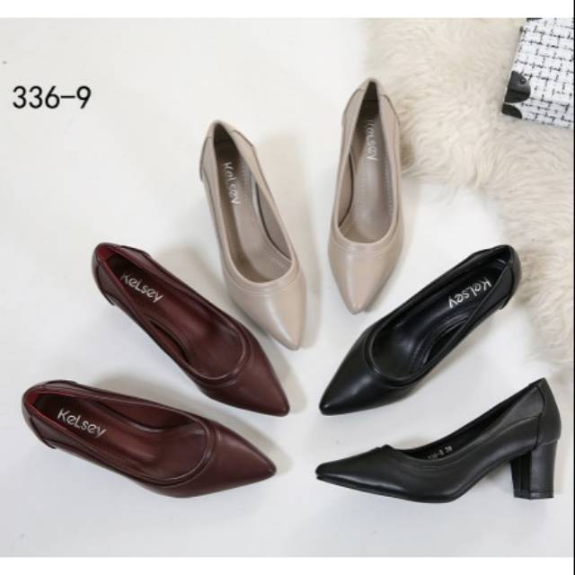 Sepatu heels wanita kantor kelsey classic W336 original branded