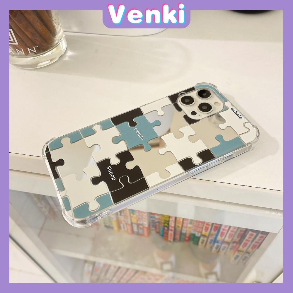 iPhone Case Acrylic HD Mirror Airbag Shockproof Protection Camera Cute Puzzle Compatible For iPhone 11 iPhone 13 Pro Max iPhone 12 Pro Max iPhone 7 Plus iPhone xr xs max