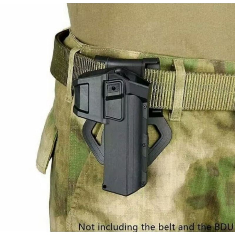 Tactical Holster Glock With Belt Holder Black G17 G18c Shopee Indonesia