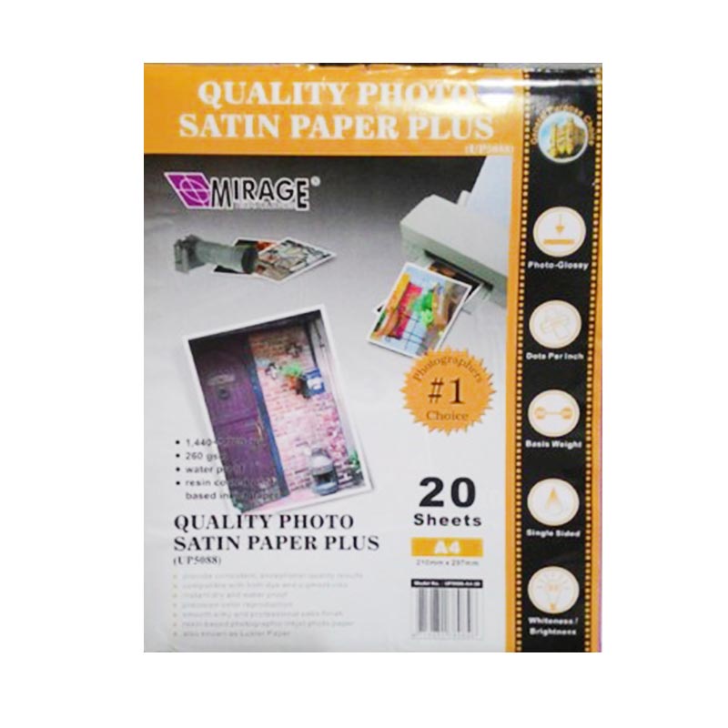 

MIRAGE SATIN GLOSSY PAPER A4 (5088)