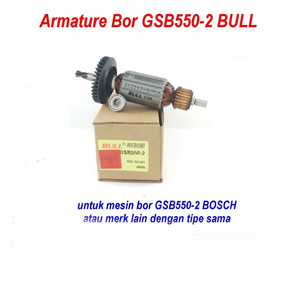 Armature Bor Bosch GSB550-2 Bull Angker Rotor Bor GSB550-2 Bull