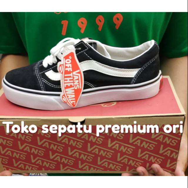 Sepatu Vans Oldskool / Oldschool Hitam Putih 100% GRADE PREMIUM ORI