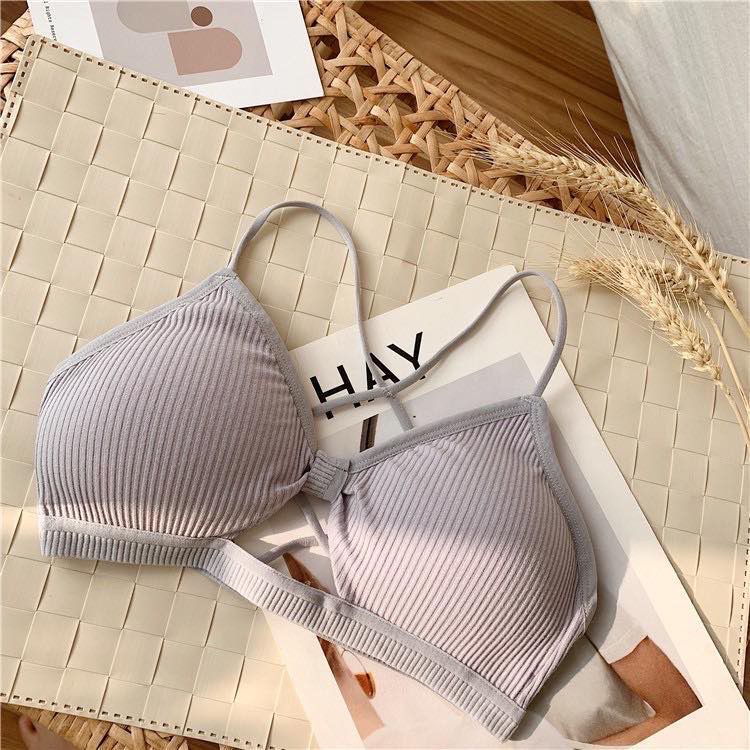 [ LINGERIE MASTER ] - (B-6) Bra Wanita Tanpa Kawat Bahan Halus BH Lingerie Pakaian Dalam Bra Push Up Elastis Sexy dengan Bus bh-B-6 Gray
