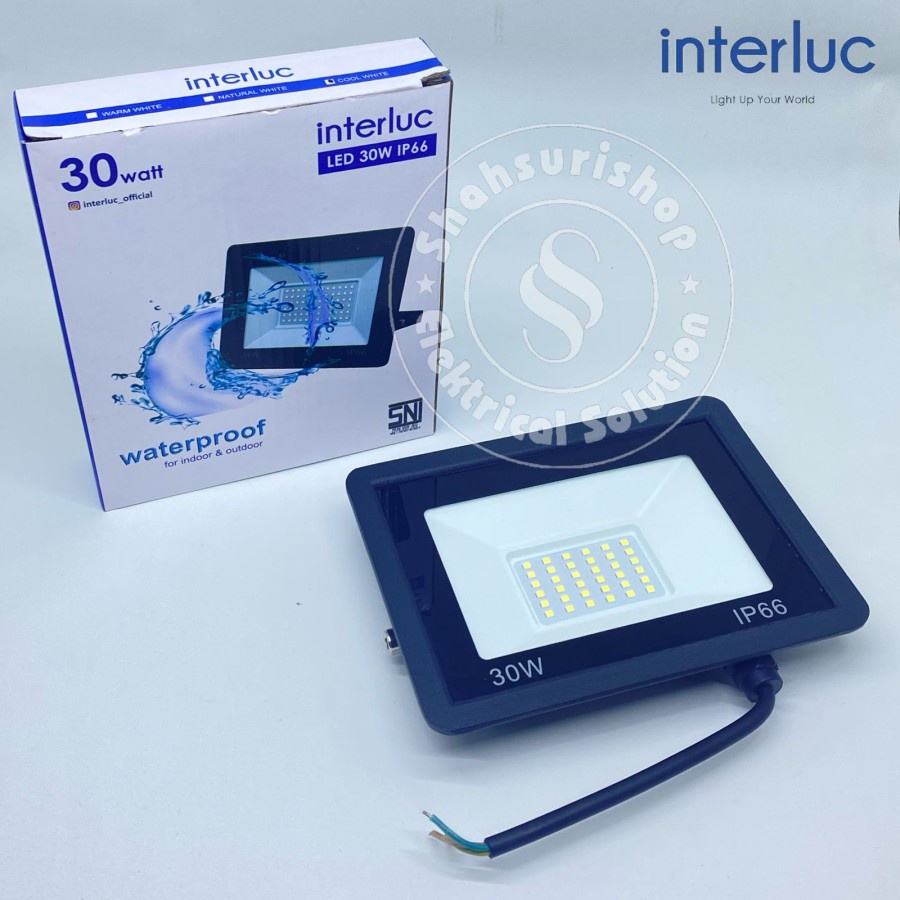 INTERLUC FLOOD LIGHT 30W 30 WATT LAMPU SOROT MURAH TERANG BERGARANSI