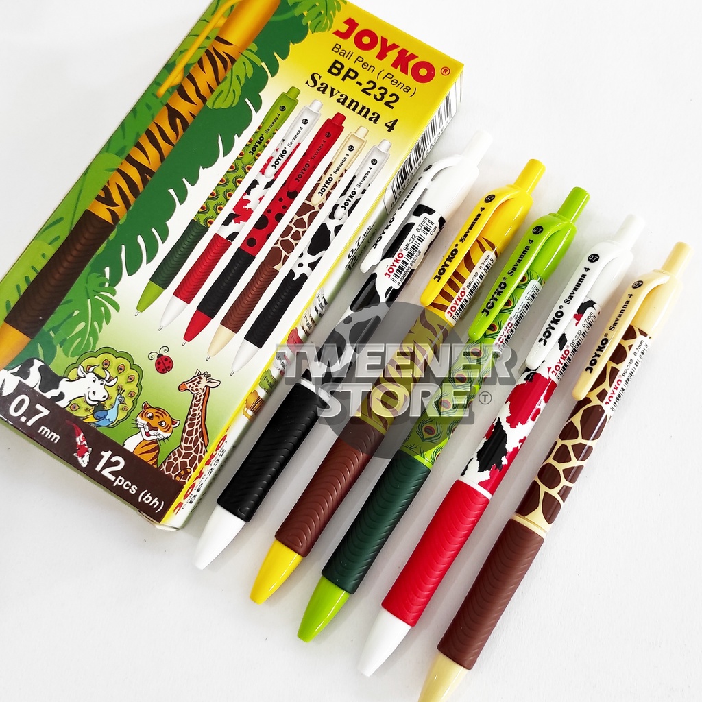 

Joyko Savanna 4 BP-232 0.7mm Ball Pen | Ballpoint Bolpen Pulpen Pen