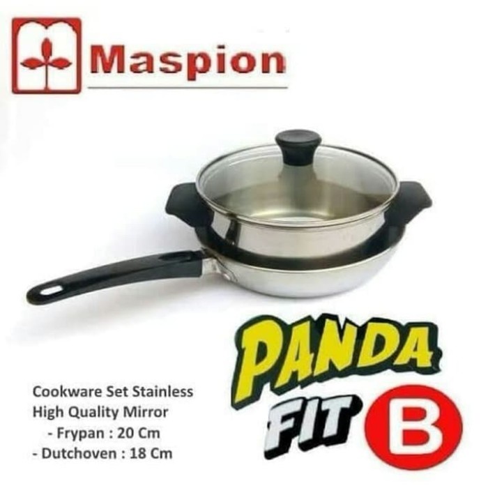 MASPION PANCI & FRYPAN PANDA FIT B SET