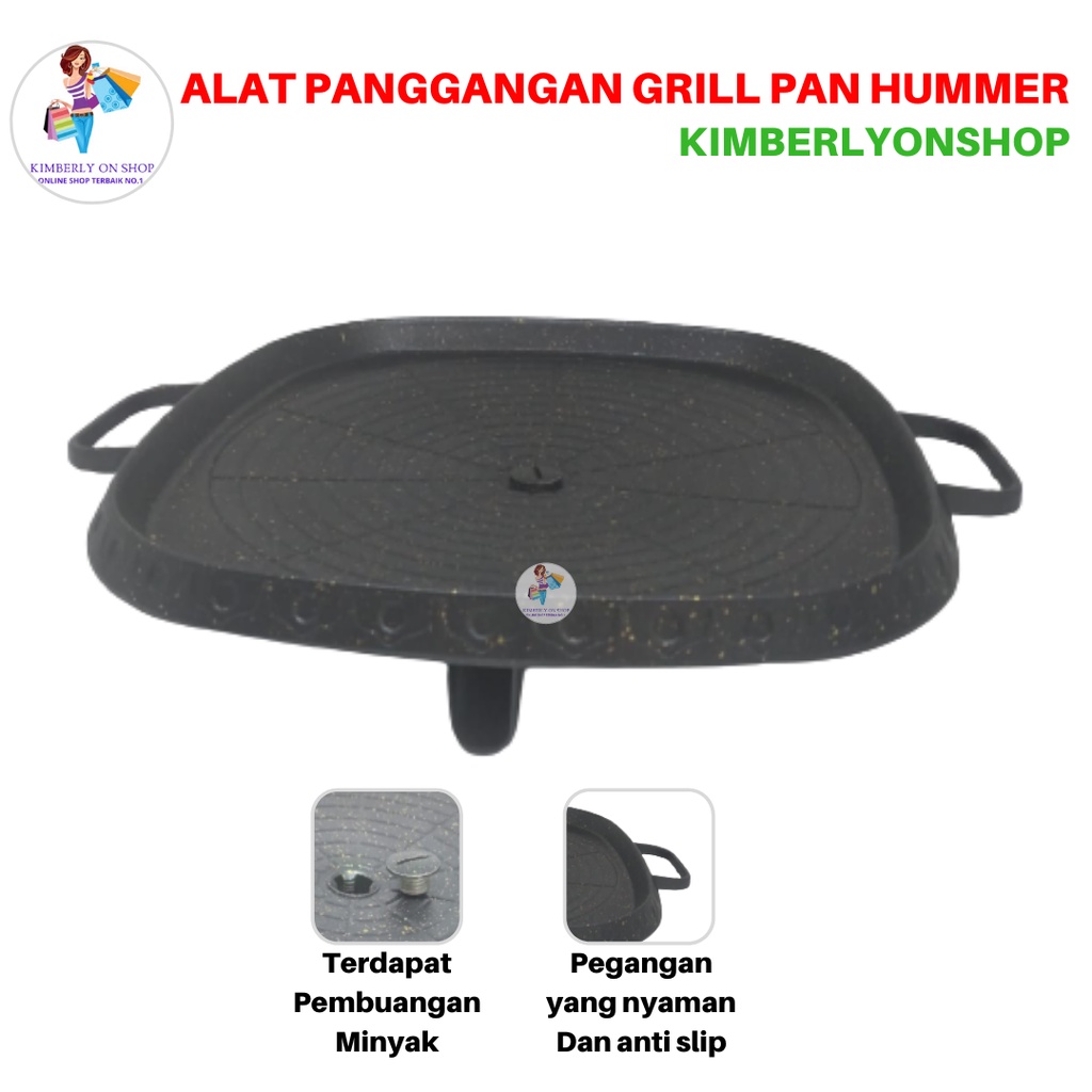 Alat Bakar BBQ Panggangan Bulgogi Square Grill Pan Hummer 32cm