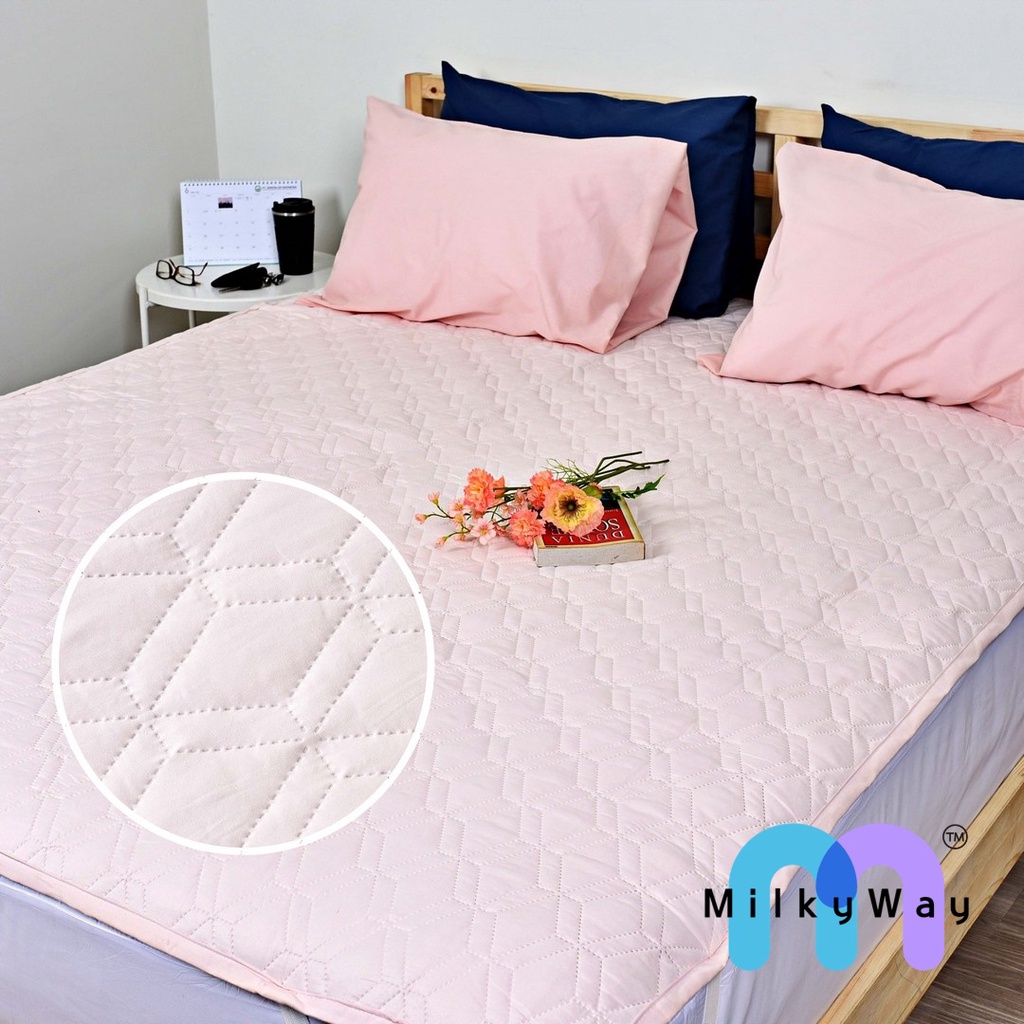 [MilkyWay] Ultrasonic Color Mattress Protector / Pelindung Kasur Warna Ultrasonik │ Size: (100 x 200) ─ (200 x 200) cm