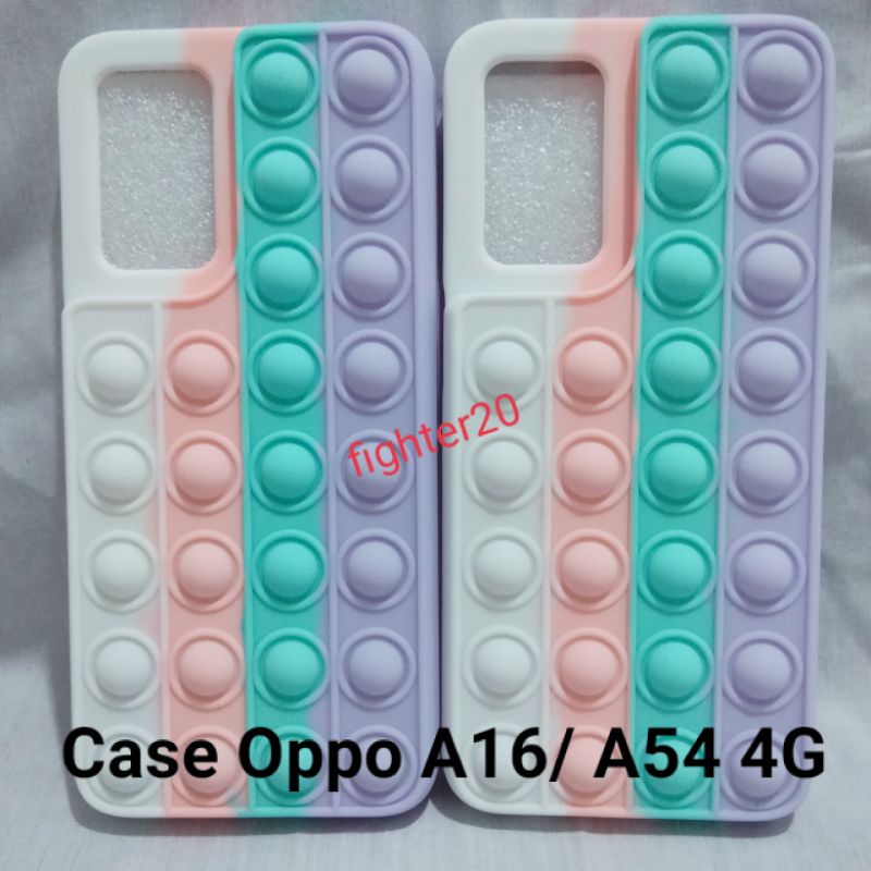 Case Pop It Oppo A16 A54 4G Kesing Pop It White Putih Colour Warna Warni Softcase Pilihan Kekinian
