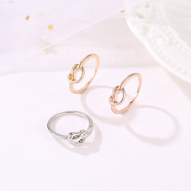 Temperamen Korea Selatan Sederhana Cinta Hampa Peach Cincin Berbentuk Hati Pembukaan Cincin